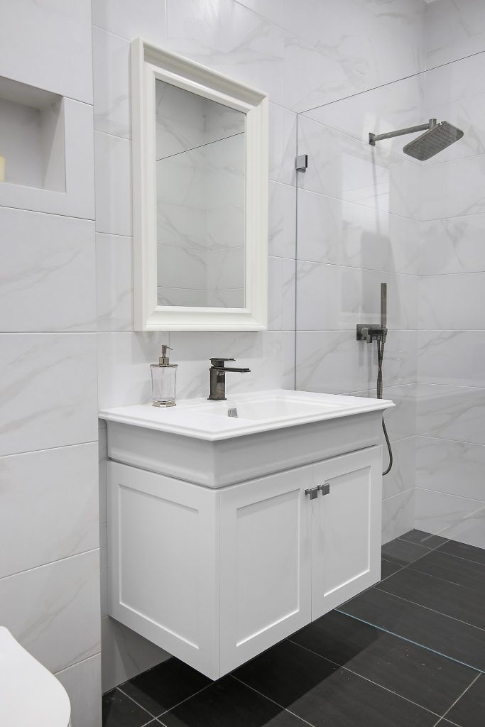 Shaker style vanity with a Caesarstone top - Earlwood, Sydney