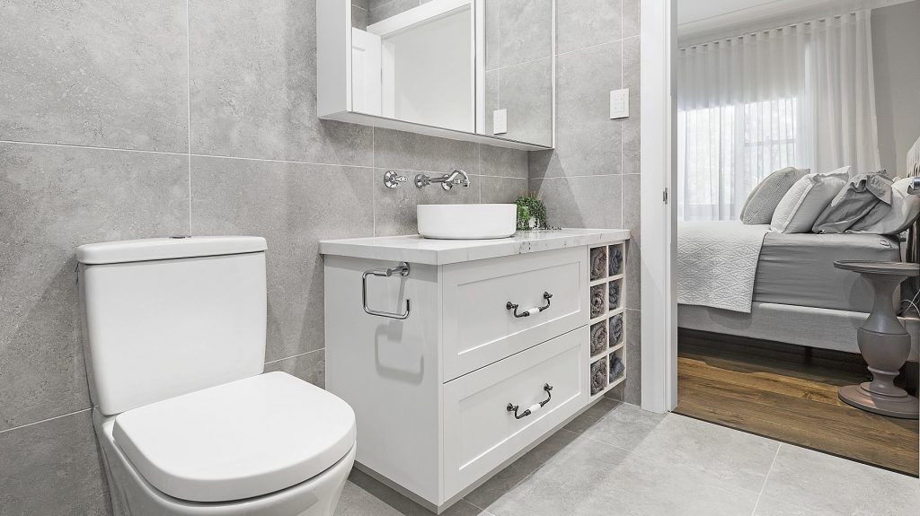 Shaker style vanity with a Caesarstone top - Oatley, Sydney