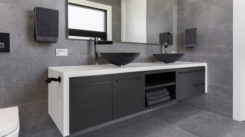 Polyurethane vanity and Caesarstone top - Twin Creeks, Sydney