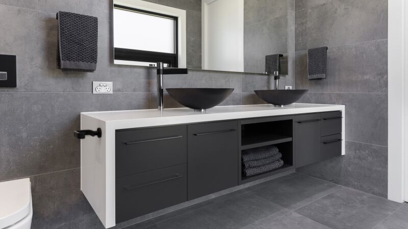 Polyurethane vanity and Caesarstone top - Twin Creeks, Sydney