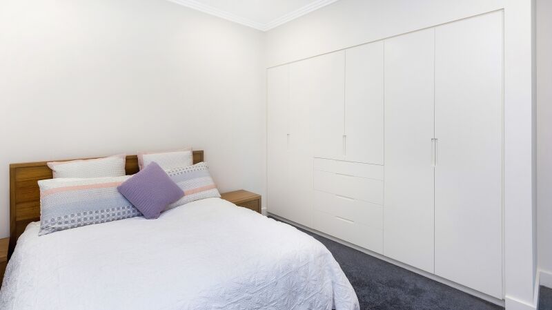 Polyurethane wardrobe with Routered handles - Twin Creeks, Sydney