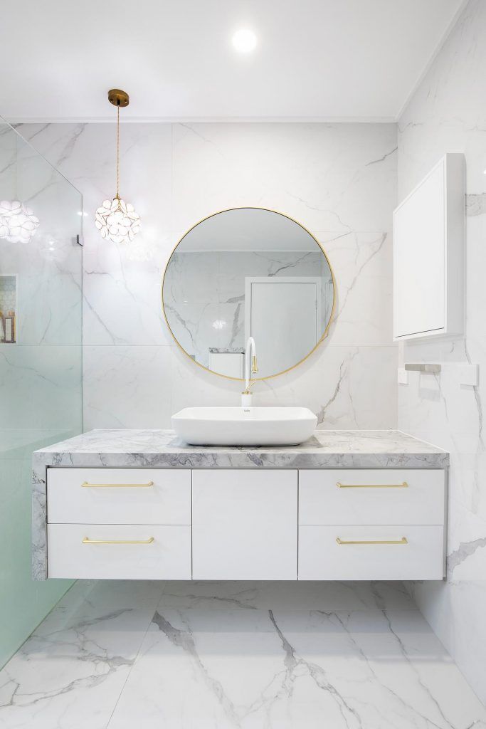 Ultraglaze vanity with stone benchtop - Bangor, Sydney