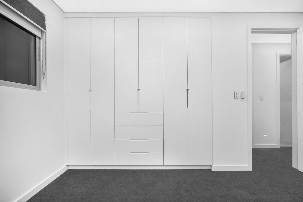Polyurethane wardrobe with Routered handles - Chipping Norton, Sydney