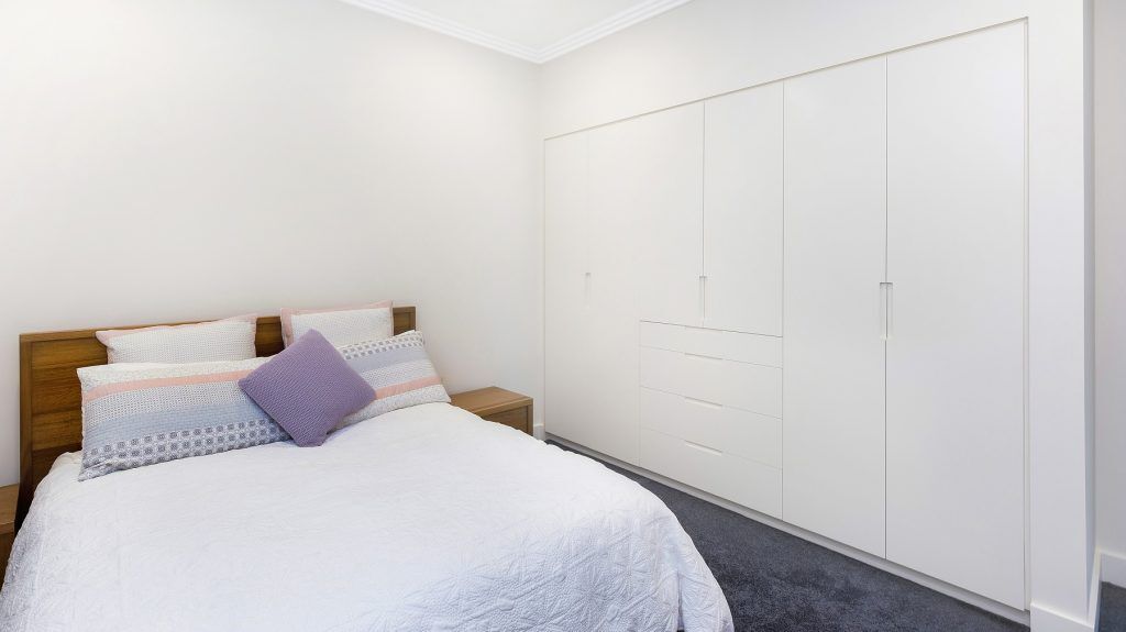Polyurethane wardrobe with Routered handles - Twin Creeks, Sydney