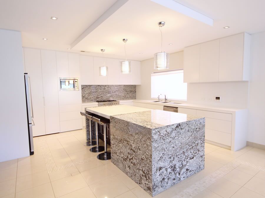AFTER Strathfield Renovation, Satin Polyurethane kitchen with push open electronic drawers