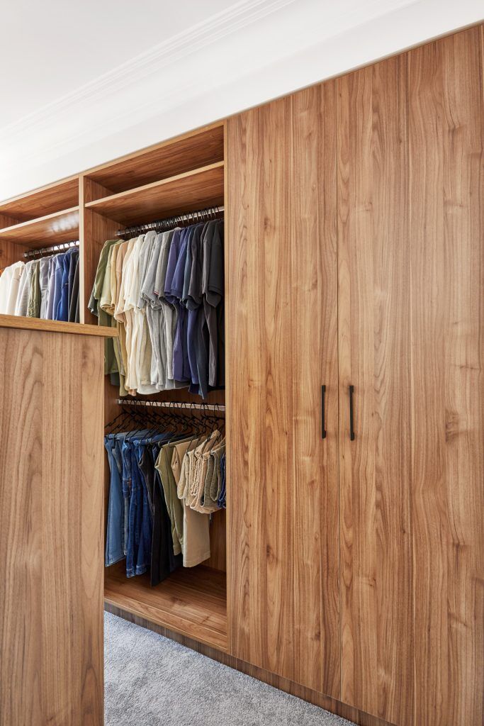 Timber Grain Walk-in Wardrobe - Belmore, Sydney