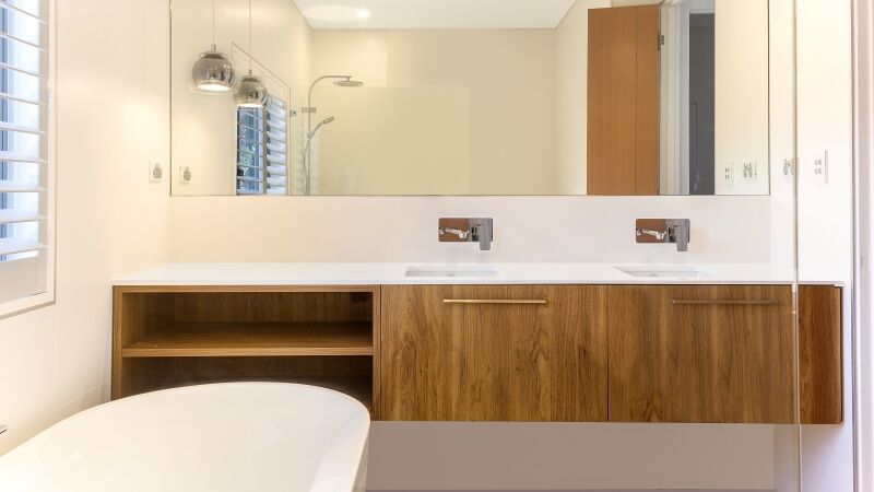 Likewood vanity with a Caesarstone top - Oatley, Sydney
