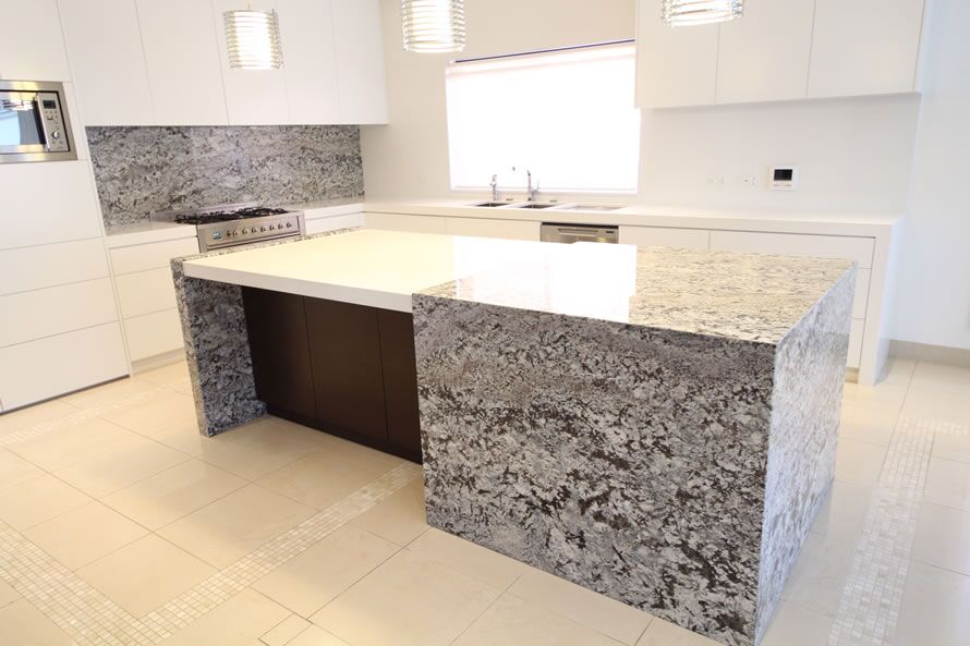 Strathfield Sydney, Satin Polyurethane kitchen with push open electronic drawers