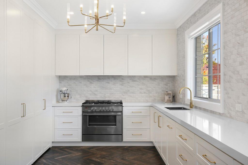 Polyurethane Shaker style kitchen with Caesarstone Benchtop - Georges Hall, Sydney