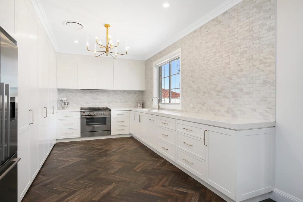 Polyurethane Shaker style kitchen with Caesarstone Benchtop - Georges Hall, Sydney