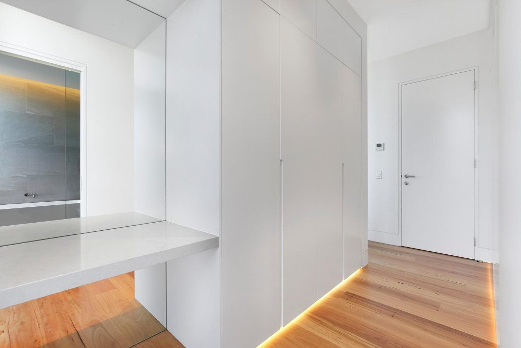 Polyurethane wardrobe with Routered handles - Putney, Sydney