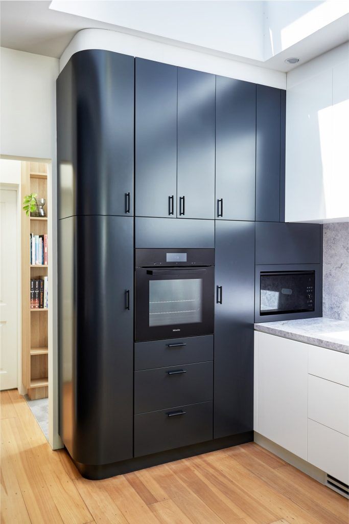 Annandale, Satin Polyurethane kitchen with a 40mm Smartstone Tundra Grigio stone benchtop and splashback